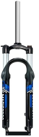 Bike Fork 20 24er Kids Bike Suspension Fork Travel 100mm Mountain Bike Spring Fork Disc Brake Mechanical Fork QR 9 * 100mm Quick Release Front Fork Manual(Black Blue,24)