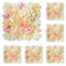 Allthingstore 6 Stück künstliche Blumenpaneele, Blumenwandhintergrund, künstliche Blumen-Wandpaneele, für Hochzeiten, Partys (weiß, gelb, rosa)