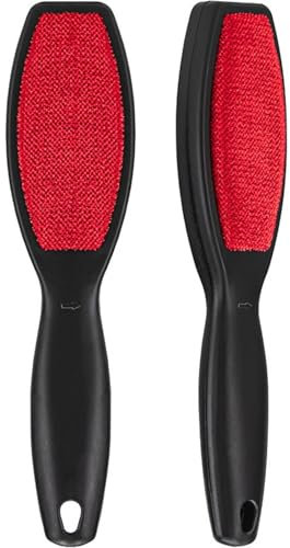 XdealCozyxc 2 Pcs Double Sided Lint Brush for Clothes, Reusable Hair Remover for Pet Hair