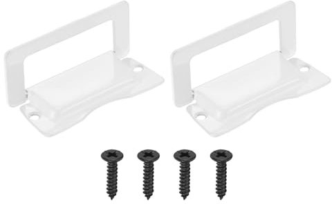 PATIKIL Maniglia Incassata per Porte, 2 Maniglie a Scomparsa Invisibili con Viti per Porte di Armadi, Scatole degli Attrezzi, Contenitori, Mobili, Bianco