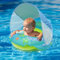 Baby Pool Float, Baby Swimming Float with Squirt Gun, Baby Float with UPF50+ Adjustable Sun Protection Canopy, Inflatable Toddler Pool Floats, Baby Floatie Toys for Kids 6-48 Months (Blue Gree)