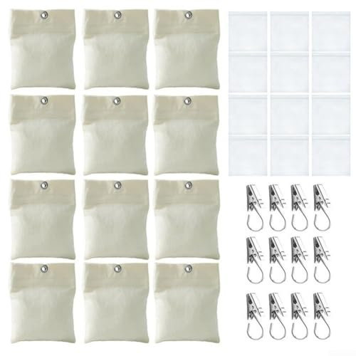 Outdoor-Vorhang-Sandsack-Gewichte mit Clips, strapazierfähiges Segeltuch für Terrasse, Pavillon, Pergola, Schattensegel, Markisen, 12 Stück