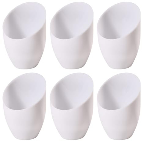 CHGCRAFT 6 Stück Kunststoff Lampenschirm Ersatz Hufeisen Lampenschirm Weiße Ersatz Lampenabdeckungen für LED Stand up Lampe 1.2 Zoll/30mm Innendurchmesser