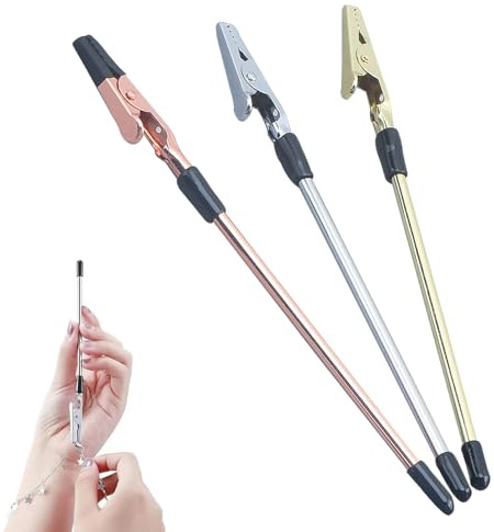 Verazquy 3Pcs Bracelet Helper Tool, Jewelry Clasp Helper Fastening Assistance Tool Hooks Stainless Steel Portable Jewelry Clasp for Gold Bracelet Necklace Watch Band Zipper Closures