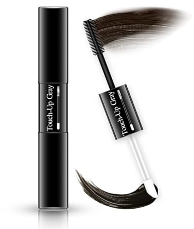 Haar-Mascara Grauhaarabdeckung Haaransatz-Stift Sanfte Formel deckt graues Haar und lichte Stellen ab,schnell trocknend und abwaschbar,Dual-Tip-Design für natürlich aussehende Haarfarbe,#02 7ml