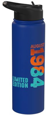 Agosto 1984 Anno 1984 Retro 1984 Vintage 1984 Dal 1984 Stainless Steel Insulated Water Bottle