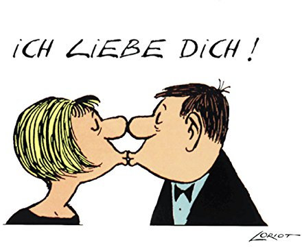 Inkognito Postkarte A6 • 032 ''Ich liebe Künstler: Loriot • Satire