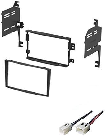 ASC Audio Car Stereo Dash Install Kit and Wire Harness for Double Din Radio, Black, Compatible with 2006-2008 Nissan 350Z