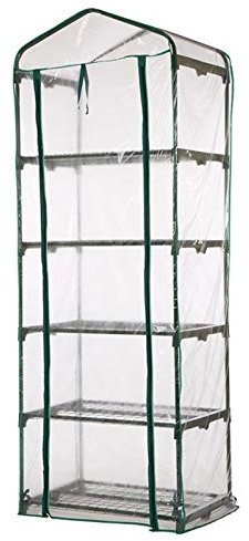 Jardinería Invernaderos Miniinvernadero portátil transparente de efecto invernadero PVC Cubiertas de Invernadero Pequeño para Casa para Tomates Planta Casa Semillero (5 niveles)
