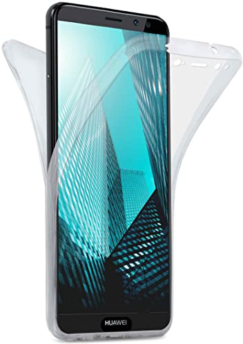 moex Double Case für Huawei Mate 10 Lite Hülle Silikon Transparent, 360 Grad Full Body Rundum-Schutz, Komplett Schutzhülle beidseitig, Handyhülle vorne und hinten - Klar