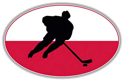 SUIFENG Aufkleber 11Cm X 6.8Cm Interessante Polen Flagge Hockey PVC Motorrad Auto Aufkleber