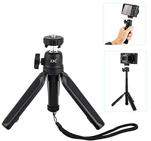 JJC Mini Kamera Stativ Ausziehbar Selfie Stick Vlogging Stativ für Sony ZV-E10 ZV-1 ZVE10 II ZV1II ZV1F RX100VII VI III für Canon PowerShot V1 G7XIII II SX720 Fuji X100VI X100V Ricoh GR III GR3 GR2