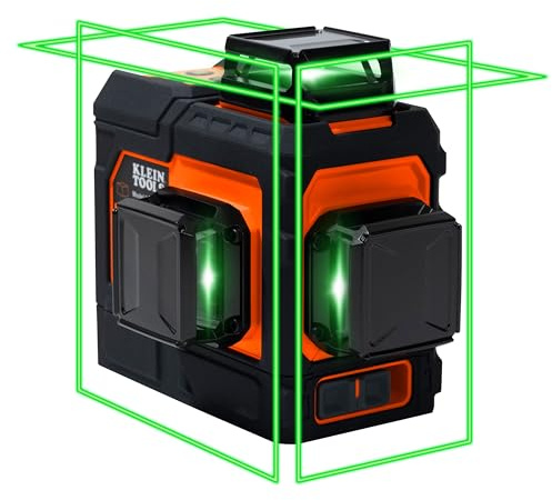 Klein Tools 93PLL Self-Leveling Laser Level with Bright Green 3x360-Degree Planes, Rechargeable Battery, Magnetic Mount