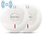 SAFE TECH Wireless Interconnected Smoke Alarm, Smoke Detector 10 Year Battery with Photoelectric Sensor, Fire Alarm with LED Indicator Low Battery and Fault Warning for House and Bedroom, 2 Pack