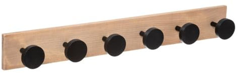 Five - Patère en Bois 6 Têtes Noir