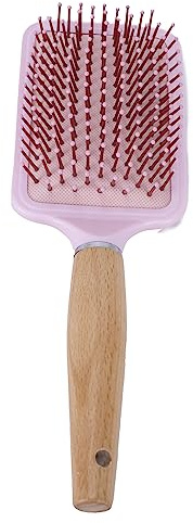 CAISHA Haarbürste Ohne Ziepen Entwirrbürste Klein Mit Holzgriff Alle Haartypen K101