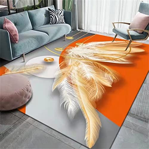 Chambre Garcon Deco Gaming Room Tapis Contemporain Rectangulaire Gris Orange Tapis De Saloncarpet Rug 200X250CM
