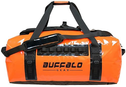 Buffalo Gear Wasserdichter Seesack, 120 l, 150 l, große Trockentasche, Abenteuertasche, um Ihre Ausrüstung trocken zu halten, für Reisen, Jagd, Camping, 29.7×18.9×12.8in, Wasserdichter Seesack