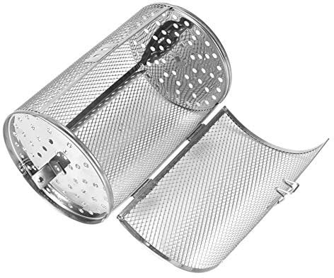 Tbest Opinion Instant Oven Basket, kit de Broderie, R, Air Fryer Rotisserie Basket,Panier De Four,Rotating Basket for Power Air Fryer XL 12 * 18Cm Acier Inoxydable Ustensiles De Cuisson