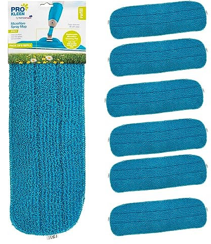 HOMESHOPA 6 Pack Microfiber Spray Mop Head Replacement Cleaning Pads, Suitable for Wet and Dry & Reveal Mops, Reusable, Easy to Clean, Machine Washable