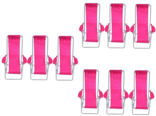 ibasenice 9stücke Miniatur Strandstuhl Klappbare Mini Strandmöbel Für Puppenhaus Dekoration Simulierte Liegestühle Für Kreative Miniatur Handwerksprojekte