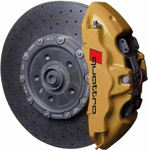Generisch Brake Calliper Sticker Sport Suitable for S-line A4 A5 A6 Sticker RS S4 S6 RS6 Car Sticker Tuning Racing JDM Self-Adhesive Heat Resistant Black