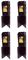 4 x Fence Post Holder 100mm posts Support Concrete In Shoe Anchor Clamp Grip Brown for 100mm x 100mm posts (4) Eliza Tinsley Swiftpost, Pack of 4