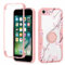 Yoedge Kickstand Phone Case for iPhone 7 Plus/8 Plus 5,5, 360°Rotatable Magnetic Ring Holder Cases, Full Body Shockproof Silicone TPU Back Cover with Built-in Screen Protector Case, Flower
