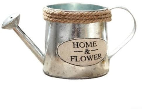 HEIBTENY Retro Water Bucket Sprinkler, Flower Pots Made of Iron, Garden Decoration in Vintage Style, Retro Old Iron Kettle, Decorated, Creative Main Decoration, Kettle (Posters)