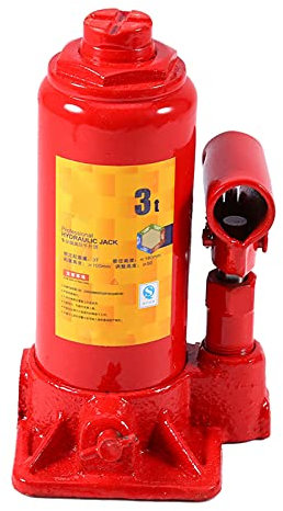 3T Capacity Hydraulic Jack Automotive Lifter Vehicle Bottle Jack Repair Tool, Enlarged Base, Oil Return Valve for Quick Operation