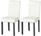Liink1Ga Küchenstühle 2er Set Stühle Esszimmer 2er Set, Holzstühle/Essstuhl/Esszimmerstühle Holz Für Büro/Küche/Esszimmer/Wohnzimmer Stühle aus 3 cm Gummiholzbein/Kunstleder Stuhl Weiß 92 cm Hohe