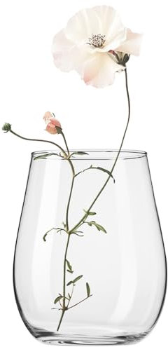 KROSNO Florero | 22 centímetros| Ideal para hogar y Restaurante | Apto para lavavajillas | Vidrio de Cristal | Sin Plomo