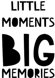 KAIYUANS Entfernbarer Vinyl-Wandtattoo - Kleine Momente, große Erinnerungen, perfekt für Familienfotos oder Kinderzimmer-Dekorationen. Lustige Wandtattoos. 64 x 43 cm. Motivations-Wandtattoo