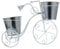 Gogogmee 1stück Vintage Fahrrad Pflanzenständer Aus Eisen Blumenhalter Für Kreative Dekoration Stabiler Pflanzer Fahrradform Für Blumentöpfe Und Grüne Pflanzen Weißer Metallständer
