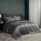 Luowei Sommer Bettwäsche 135 x 200 cm Bambus Kühlung Atmungsaktiv Grau Bettwäsche Set aus Bambusfaser Polyester Anti-Falten für Nachtschweiß mit Reißverschluss und 1 Kissenbezug 80x80cm