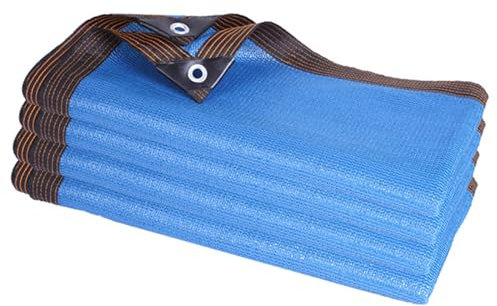 Voile d'ombrage 85 % avec œillets pour jardin, piscine, serre - 4 x 9 m - Tissu d'ombrage idéal pour plantes de terrasse et poulailler - Bleu