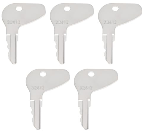 5 Clés d'Allumage Tracteur 32412 H32412 35260-31852 Compatible avec Kubota L G M Série Compatible avec Mahindra Mitsubishi