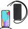 Beajew Silikon Handyhülle für Samsung Galaxy A52/A52S Hülle mit Band, Silikon Necklace Handyhülle mit Abnehmbar Kordel zum Umhängen Stossfest Bumper Handy Schutzhülle, Schwarz