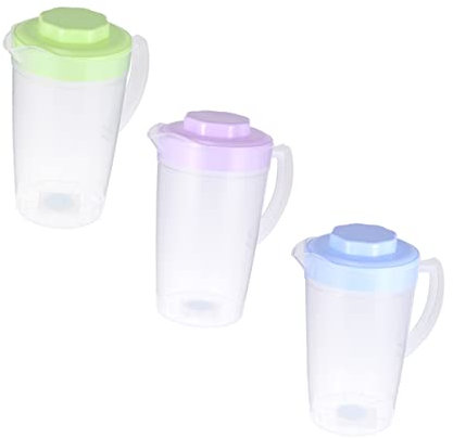 Ciieeo Jarra De Plástico De 2l Ideal Para Barra De Mimosa Tapa Refrigerable 3 Unidades