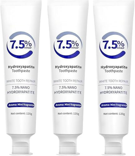 Hydroxyapatite Toothpaste for Enamel Protection, Fluoride-Free Formula with Gentle Mint, for Sensitive Teeth, Daily Protection, Long-Lasting Fresh Breath, Travel-Friendly (3)