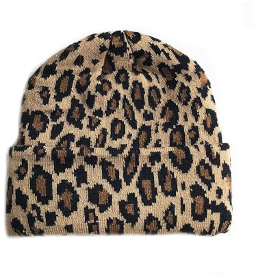 SMTCM Strickmütze Leoparden Winter Gestrickte Beanie Leopardenmuster Wollmütze Damen Wintermütze Warme Mütze Tierdruck Leopardmütze Animal Print Beanie Hut Skimütze für Frauen Herren Outdoor Reiten