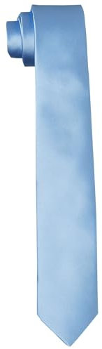 DonDon Krawatten für Herren handgefertigt Seiden-Look 6 cm Krawatte Hellblau