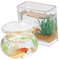 FELTECHELECTR 2 Stück Miniatur-aquariummodelle Puppenhaus-Dekoration Schreibtisch- Mini- Fischschalen Simulations-aquariummodelle Für Zuhause Zufällige Farbe