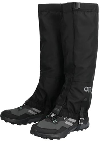 Outdoor Research, Rocky Mountain High Gaiters, Solid Black, M