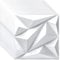 JOLOV 12-Pack 3D Wall Panels, Decorative PVC Wall panelsin, 11.8x11.8Matte White,Modern Diamond Textured Accent Wall Paneling for Gaming Living Room TV Wall Background (S188)