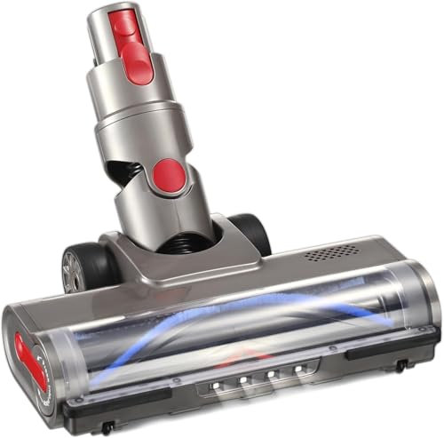 Tête de Brosse pour Brosse Compatible avec Les Aspirateurs Dyson V7, V8, V10, V11, V15, Tête de Nettoyage à Entraînement Direct avec 5 Phares Avant pour les sols durs et les tapis à poils courts