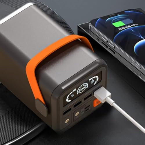 60000mAh Power Bank with 4 Outputs for, Switch, Phones, Large Capacity Mobile Power Bank, Fast Emergency (Gray XB 6W)