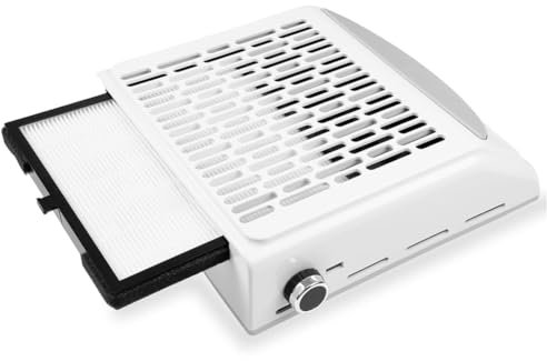 Sctecoau Recolector de Polvo de UñAs para Manicura, Extractor de Polvo Al VacíO de 100 W, Potente Ventilador para UñAs, Enchufe de la UE