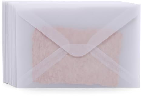 WYYFXY® 50 Stück Transparente Briefumschläge 125 × 185 mm Kuvert Transparente Umschläge Ohne Fenster Envelopes Durchsichtig Briefkuvert Hochzeit, für Grußkarte Postkarte Einladungen