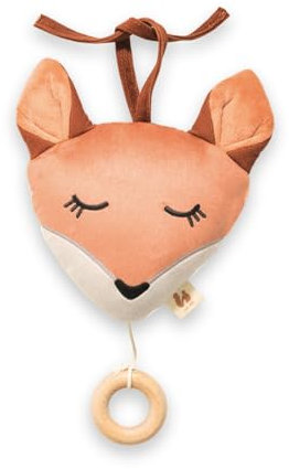 hauck Cuddle N Sleep, Fuchs - Baby Spieluhr zum Aufhängen, Kuscheltier mit Herausnehmbarem Spielwerk Brahms' Wiegenlied Guten Abend Gute Nacht, ca. 2 Minuten Spieldauer, Fox